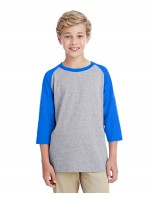 Gildan G570B Gildan Youth Heavy Cotton™ 5.3 oz. 3/4-Raglan Sleeve T-Shirt